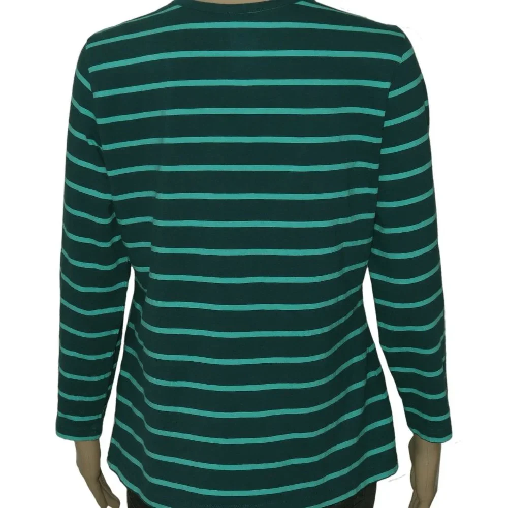 Anthropologie Daily Practice Scoop Neck Tee Striped Top L
